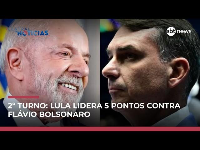 Lula lidera em todos os cenários no 1º turno e tem vantagem sobre Flávio no 2°