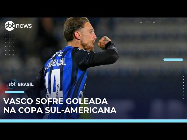 Del Valle atropela Vasco e encaminha classificação para oitavas da Copa Sul-Americana | #SBTBrasil 