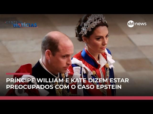 Príncipe William e Kate Middleton dizem estar 'preocupados' com o caso Epstein