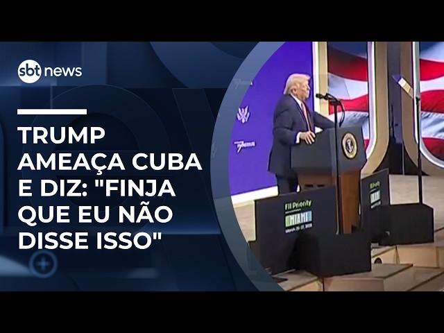 Trump volta a ameaçar Cuba e eleva tensão em discurso nos Estados Unidos | #NewsSábado