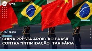China apoia Brasil em resistência à "intimidação" tarifária, diz ministro | #SBTBrasil 