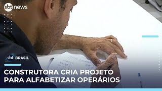 Projeto na construção civil promove alfabetização de trabalhadores | #SBTBrasilProjeto na construção civil promove alfabetização de trabalhadores | #SBTBrasil