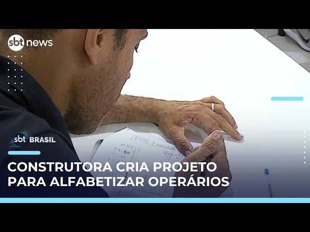 Projeto na construção civil promove alfabetização de trabalhadores | #SBTBrasilProjeto na construção civil promove alfabetização de trabalhadores | #SBTBrasil