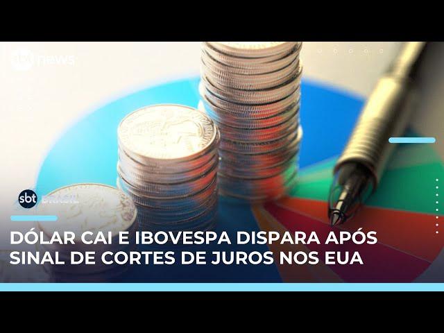 Sinal de corte de juros nos EUA anima mercados e dólar cai para R$ 5,42 | #SBTBrasil 