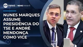 Nunes Marques assume presidência do TSE e André Mendonça assume como vice | #NewsManhã