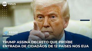 Trump assina decreto que proíbe entrada de cidadãos de 12 países nos EUA