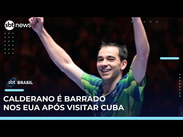 Hugo Calderano é impedido de entrar nos EUA e fica fora de competição | #SBTBrasil 