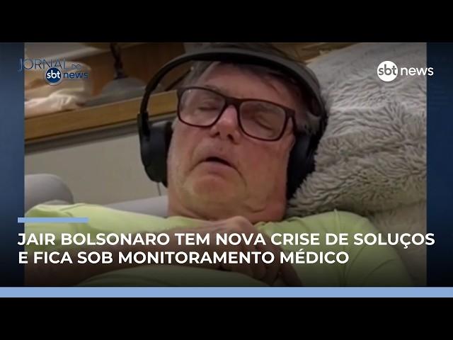 Bolsonaro passa mal e é monitorado após crise de soluços na Papudinha | #JornaldoSBTNews