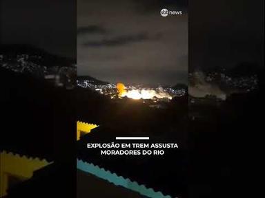 Explosão em trem assusta moradores e provoca incêndio em vagões no Rio