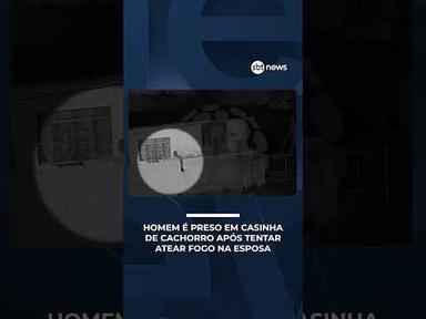 Homem é preso dormindo em casinha de cachorro após atear fogo na esposa no Paraná