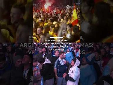 Espanha em festa, Argentina em lágrimas; veja reações ao gol do título