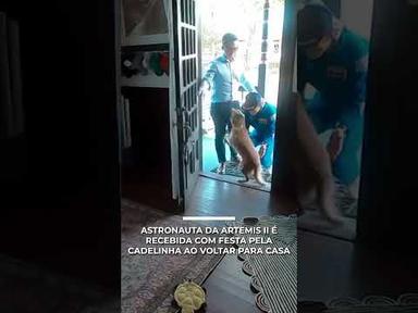 Astronauta da Artemis II é recebida com festa pela cadelinha ao voltar para casa