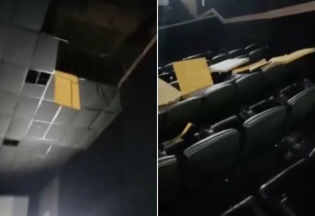 Teto de cinema em shopping desaba durante sessão de 'Invocação do Mal 4'