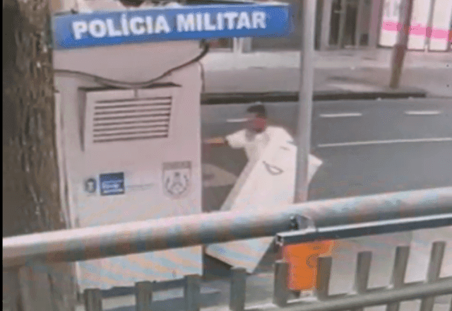 Homem é preso após furtar geladeira de cabine da PM no Rio de Janeiro 