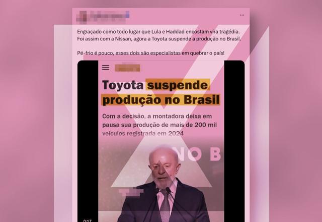 Toyota suspendeu atividades devido a temporal e não por suposta crise