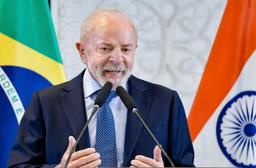 Imagem da notícia Lula durante coletiva de imprensa, em que fez um balanço da viagem a Índia | Ricardo Stuckert / PR