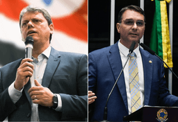 Imagem da notícia Tarcísio e Flávio discutem candidatos ao Senado | Reprodução