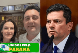Imagem da notícia Ratinho Junior e Cristina Graeml se unem contra Sérgio Moro no Paraná | Reprodução 