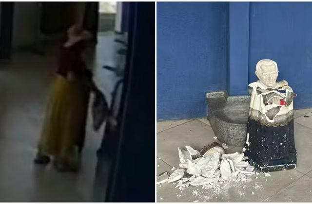 Turista argentina é presa após destruir estátua de Padre Cícero no Ceará