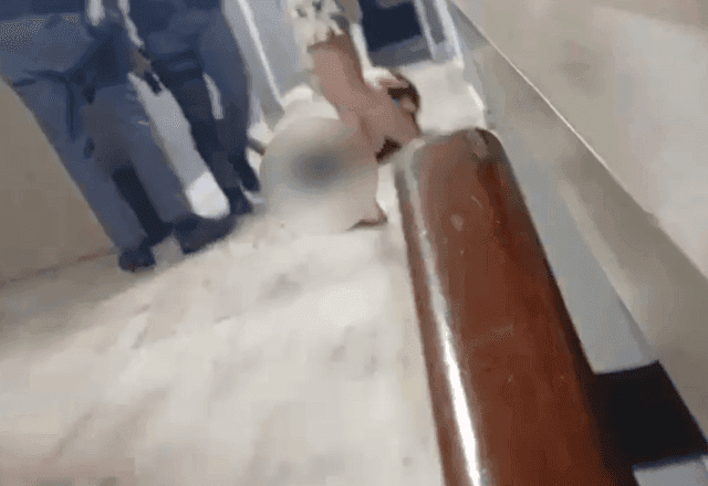 PM é filmado chutando rosto de mulher durante abordagem em São Vicente; caso é investigado