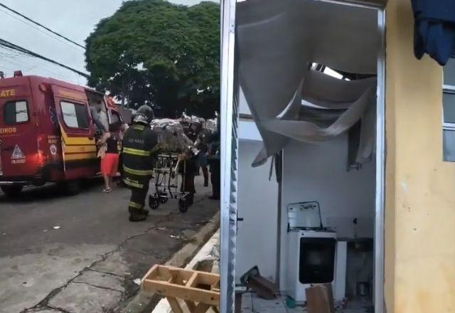 Família fica ferida após explosão de gás de cozinha na zona sul de SP