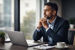 Imagem da notícia Empresário olhando para frente | Imagem gerada por IA