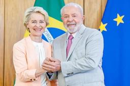 Imagem da notícia Presidente Lula e presidente da Comissão Europeia, Ursula von der Leyen | PR / RicardoStuckert