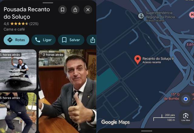"Recanto do Soluço": local da prisão de Bolsonaro é renomeado no Google e viraliza nas redes sociais