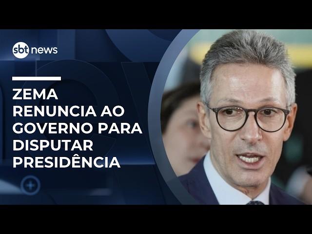 Zema renuncia ao governo de MG para disputar a Presidência | #SBTNews Zema renuncia ao governo de MG para disputar a Presidência | #SBTNews