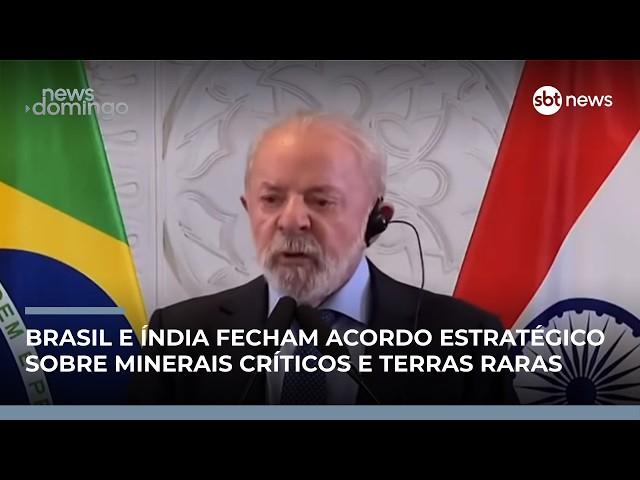 Brasil e Índia fecham acordo sobre minerais críticos e terras; especialista analisa | #NewsDomingo Brasil e Índia fecham acordo sobre minerais críticos e terras; especialista analisa | #NewsDomingo