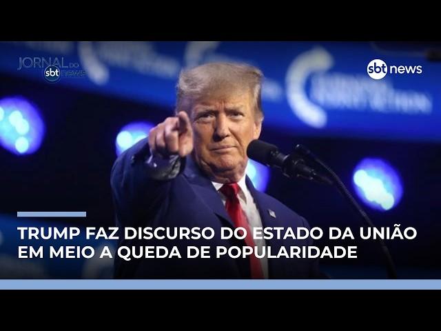 Trump faz discurso do Estado da União em meio a crise de popularidade | #JornaldoSBTNews Trump faz discurso do Estado da União em meio a crise de popularidade | #JornaldoSBTNews
