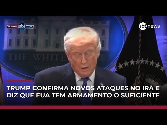 Trump confirma novos ataques no Irã e que os EUA têm armamento o suficiente | #CentraldeNotícias Trump confirma novos ataques no Irã e que os EUA têm armamento o suficiente | #CentraldeNotícias