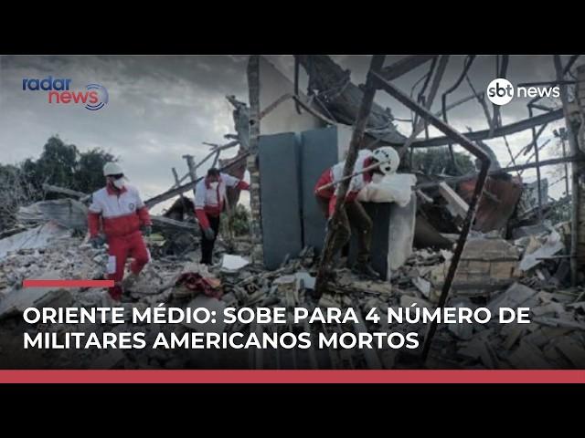 Sobe para 4 o número de militares norte-americanos mortos no Oriente Médio | #RadarNews Sobe para 4 o número de militares norte-americanos mortos no Oriente Médio | #RadarNews