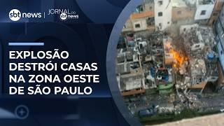 Explosão atinge casas e condomínio em São Paulo Explosão atinge casas e condomínio em São Paulo