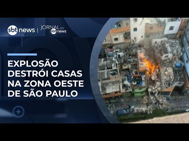 Explosão atinge casas e condomínio em São Paulo Explosão atinge casas e condomínio em São Paulo