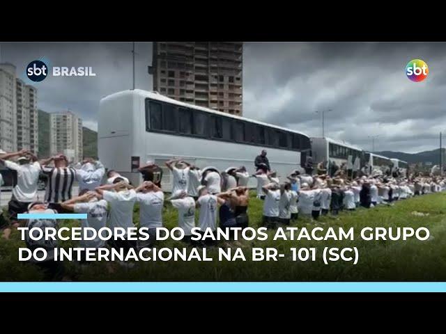 Torcedores do Santos atacam grupo do Internacional em Itapema (SC); 10 são presos Torcedores do Santos atacam grupo do Internacional em Itapema (SC); 10 são presos