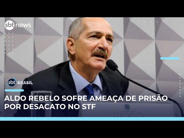 Moraes ameaça prender Aldo Rebelo por desacato em depoimento no Supremo | SBT Brasil (23/05/25) Moraes ameaça prender Aldo Rebelo por desacato em depoimento no Supremo | SBT Brasil (23/05/25)