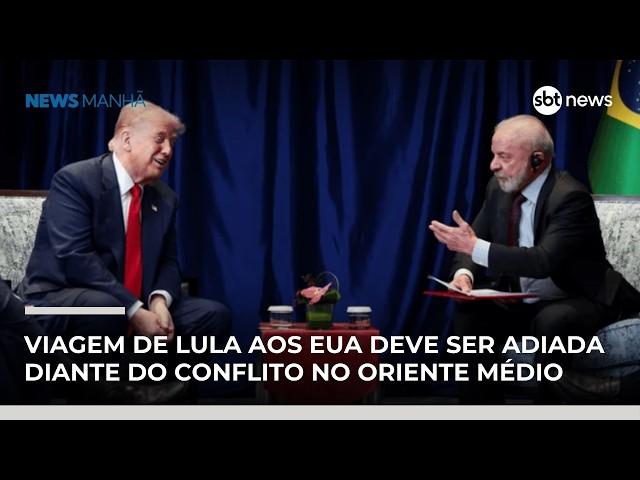 Viagem de Lula aos EUA deve ser adiada diante do conflito no Oriente Médio | #NewsManhã Viagem de Lula aos EUA deve ser adiada diante do conflito no Oriente Médio | #NewsManhã