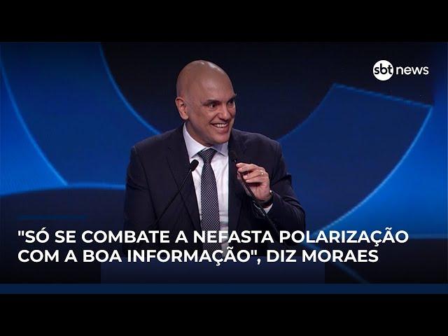 "Só se combate a nefasta polarização com a boa informação", diz Alexandre de Moraes "Só se combate a nefasta polarização com a boa informação", diz Alexandre de Moraes