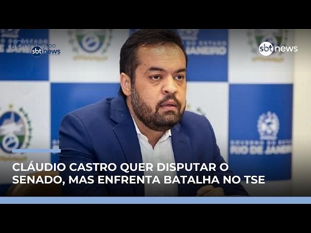 Cláudio Castro quer disputar o Senado, mas enfrenta batalha no TSE | #JornaldoSBTNews Cláudio Castro quer disputar o Senado, mas enfrenta batalha no TSE | #JornaldoSBTNews