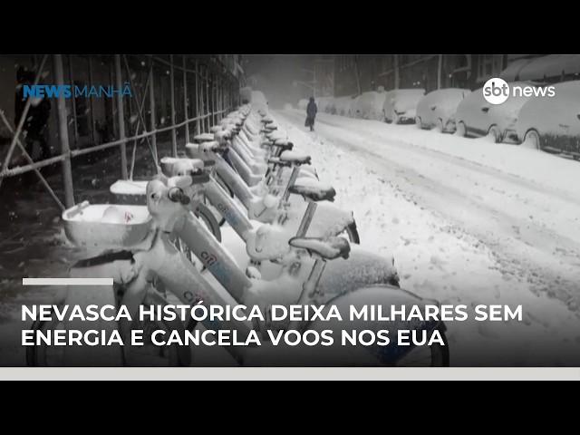 Tempestade de inverno leva estados dos EUA a decretarem emergência | #NewsManhã Tempestade de inverno leva estados dos EUA a decretarem emergência | #NewsManhã