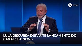 Presidente Lula discursa durante lançamento do novo canal SBT News