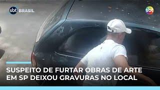 Exclusivo: Suspeito de furtar obras de arte em SP é flagrado deixando gravuras Exclusivo: Suspeito de furtar obras de arte em SP é flagrado deixando gravuras