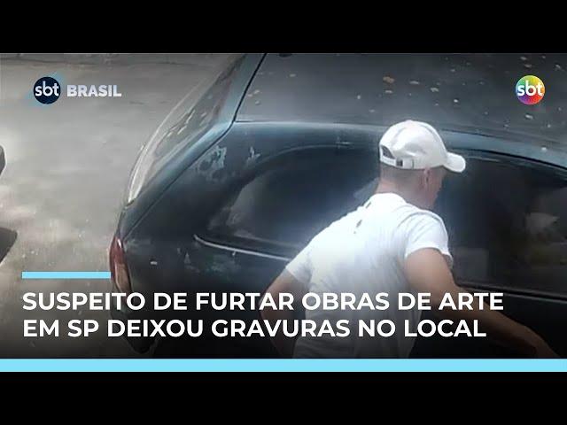 Exclusivo: Suspeito de furtar obras de arte em SP é flagrado deixando gravuras | #SBTBrasil Exclusivo: Suspeito de furtar obras de arte em SP é flagrado deixando gravuras | #SBTBrasil