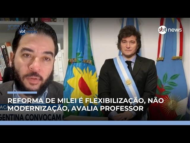 Mudanças trabalhistas na Argentina buscam baratear contratos, diz especialista | #JornaldoSBTNews Mudanças trabalhistas na Argentina buscam baratear contratos, diz especialista | #JornaldoSBTNews