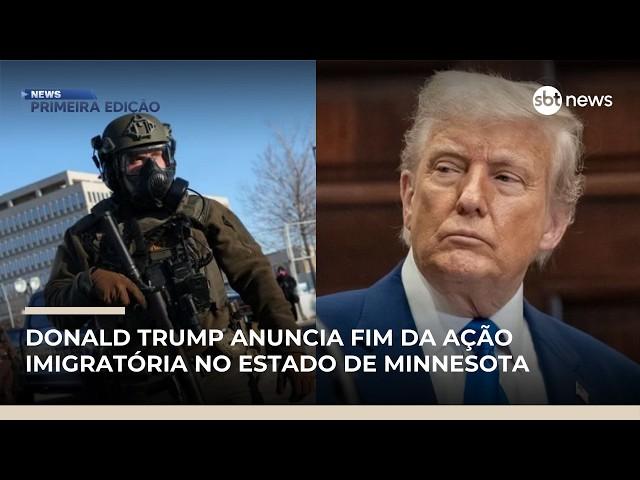 EUA encerram operação do ICE em Minnesota após mortes e protestos | #NewsPrimeiraEdição EUA encerram operação do ICE em Minnesota após mortes e protestos | #NewsPrimeiraEdição