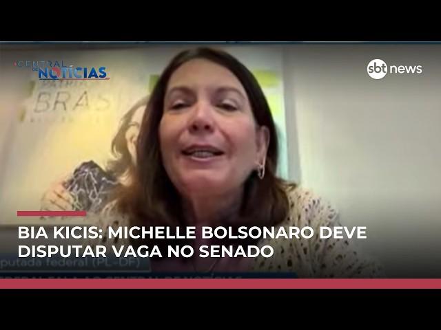 Bia Kicis diz que Michelle Bolsonaro disputará vaga no Senado | #CentraldeNotícias Bia Kicis diz que Michelle Bolsonaro disputará vaga no Senado | #CentraldeNotícias