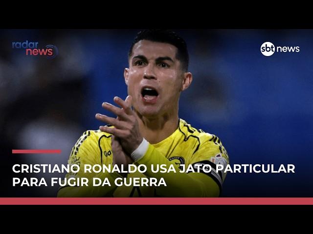 Cristiano Ronaldo foge da guerra usando jato particular avaliado em R$ 426 milhões | #RadarNews Cristiano Ronaldo foge da guerra usando jato particular avaliado em R$ 426 milhões | #RadarNews