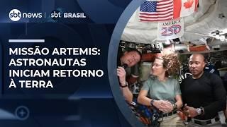 Missão Artemis II iniciam retorno à Terra após viagem histórica à Lua