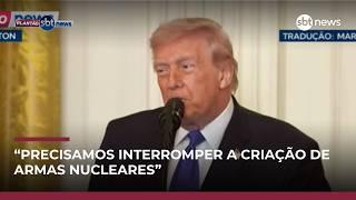 Trump justifica ataque para frear programa nuclear e prevê semanas de conflito | #CentraldeNotícias